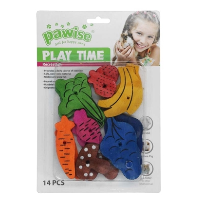 Picture of Pawise small pet play toy-fruit/veggie mix 14pk